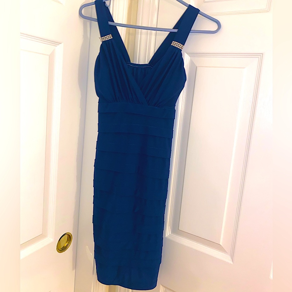 Blue dress w/ diamond sequins